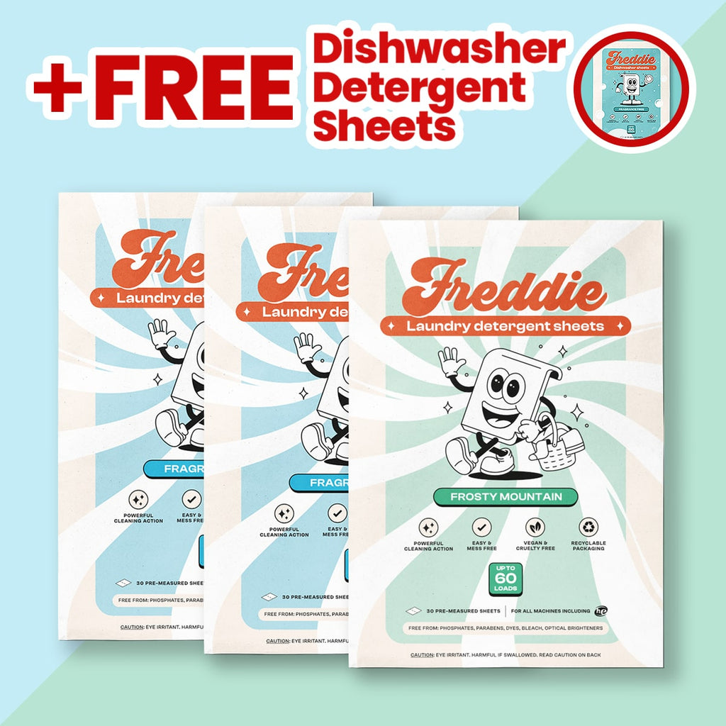 3x Laundry Detergent Sheets + Free 1x Dishwasher Detergent Sheets