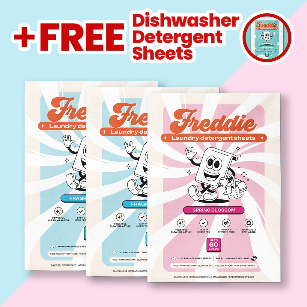 3x Laundry Detergent Sheets + Free 1x Dishwasher Detergent Sheets