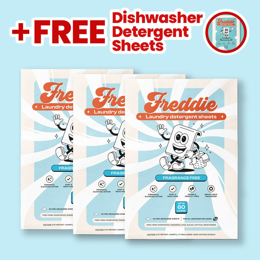 3x Laundry Detergent Sheets + Free 1x Dishwasher Detergent Sheets