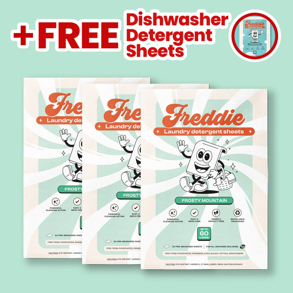 3x Laundry Detergent Sheets + Free 1x Dishwasher Detergent Sheets